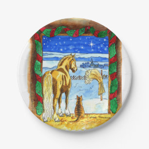 Stable Christmas Paper Plate