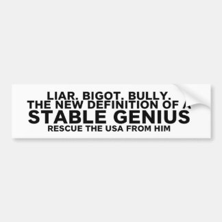 STABLE GENIUS - Help Us Please Bumper Sticker