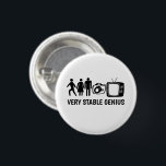 STABLE GENIUS Person Woman Man Camera TV 3 Cm Round Badge<br><div class="desc">Add your own text or editing what is there. Check my shop for more!  If you buy it,  thank you! Be sure to share a pic on Instagram of it in action and tag me @shoshannahscribbles :)</div>