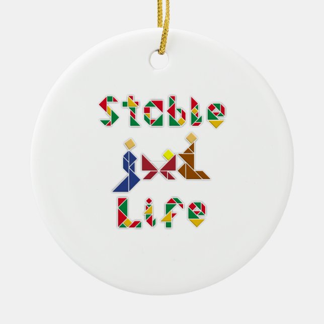 Stable Life Ceramic Tree Decoration (Front)
