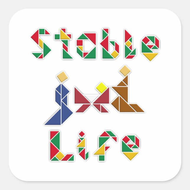 Stable Life Square Sticker (Front)