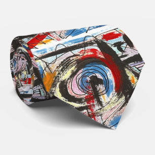 Staccato-Bold Abstract Pattern Tie