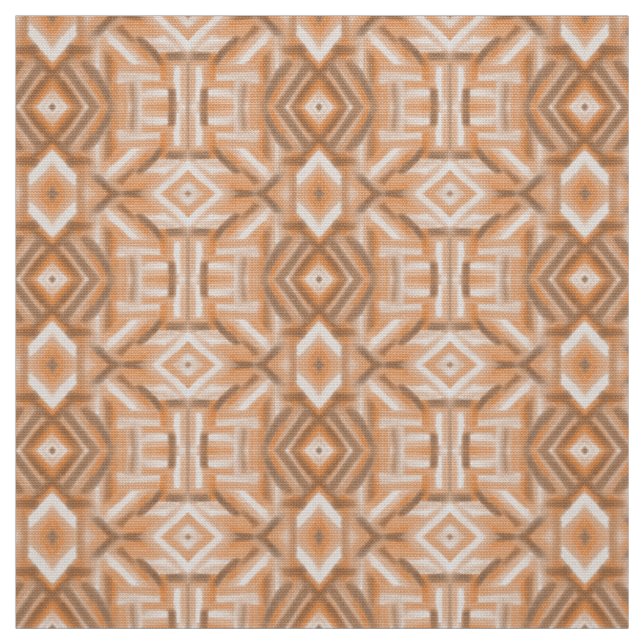 Staccato Orange Abstract Soft Pastel Art Fabric (Swatch)