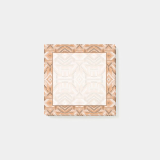 Staccato Orange Abstract Soft Pastel Art Post-it Notes (Front)