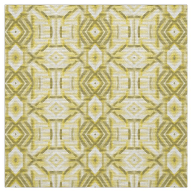 Staccato Yellow Abstract Soft Pastel Art Fabric (Swatch)