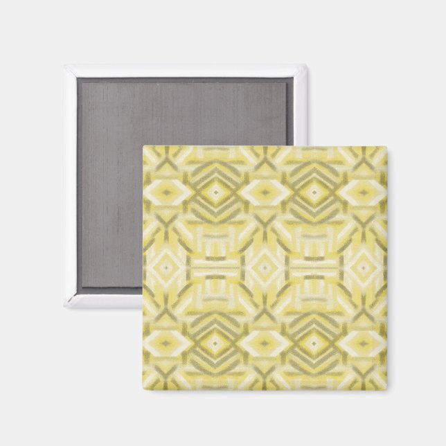 Staccato Yellow Abstract Soft Pastel Art Magnet (Front/Back)