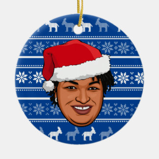 STACEY ABRAMS Christmas Ceramic Tree Decoration