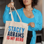 Stacey Abrams is My Hero Democrat Tote Bag<br><div class="desc">Stacey Abrams is My Hero. Thank you,  Georgia democrat Stacey Abrams for getting so many people to vote for Biden Harris helping to secure democratic party victory in the 2020 election. She is a strong black woman role model for little girls everywhere.</div>