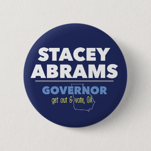 Stacey Abrams supporter button - vote GA!
