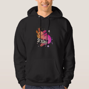 STACEY - Beautiful girl name with adorable AXOLOTL Hoodie