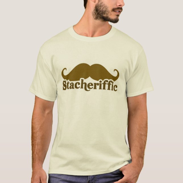 Stacherific Mushtache T-Shirt (Front)