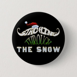Staching Through the Snow 6 Cm Round Badge