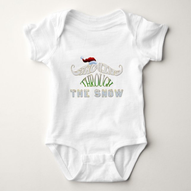 Staching Through the Snow Baby Bodysuit (Front)