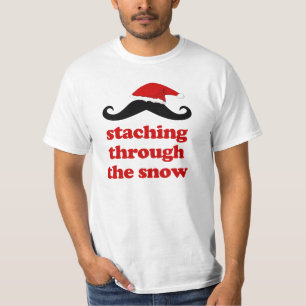 staching through the snow funny christmas santa T-Shirt
