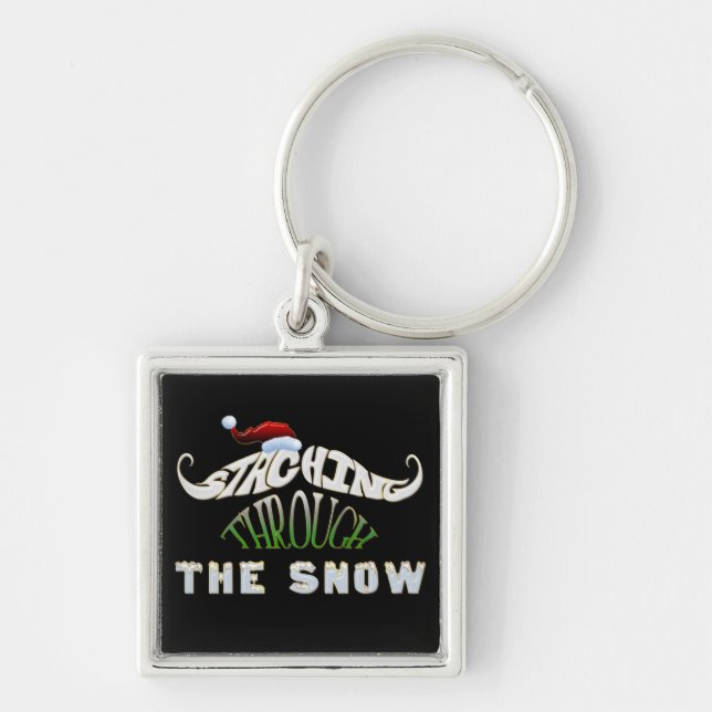 Staching Through the Snow Key Ring (Front)