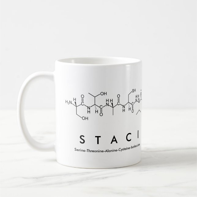 Staci peptide name mug (Left)