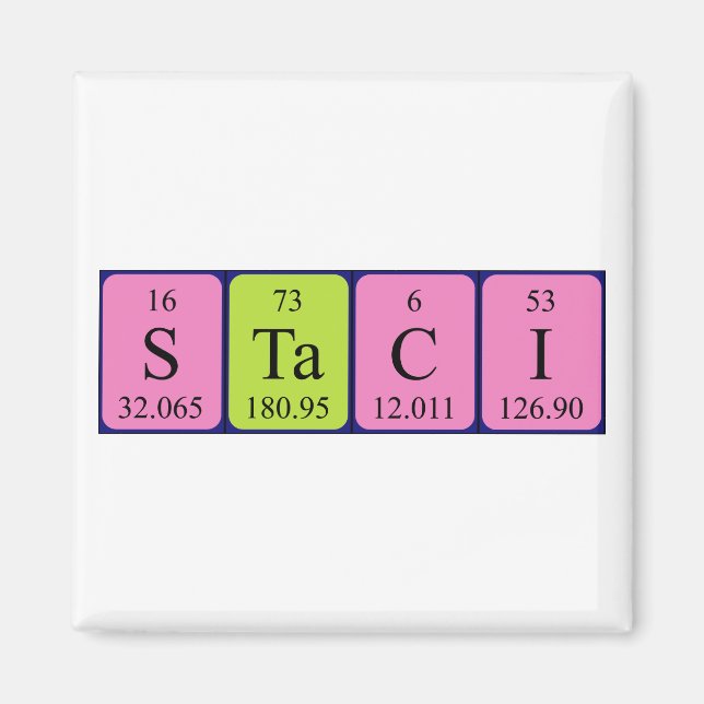 Staci periodic table name magnet (Front)