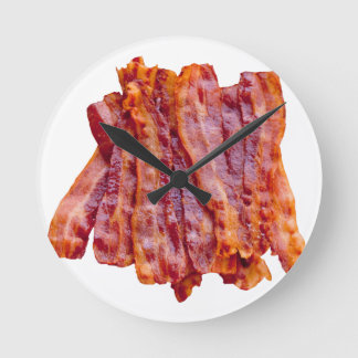 Stack of Bacon Round Clock