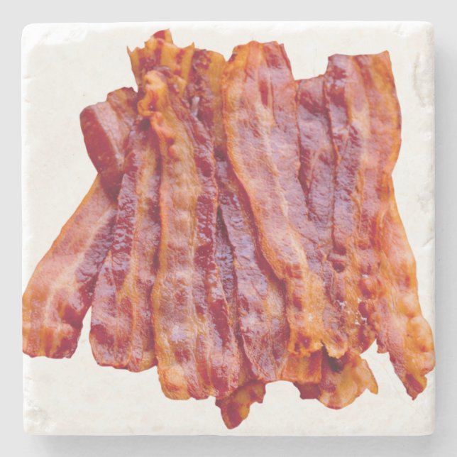 Stack of Bacon Stone Coaster (Front)
