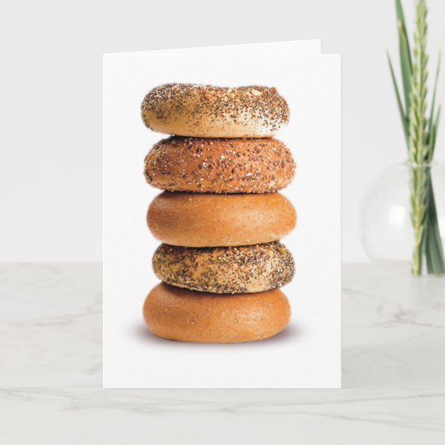 STACK OF BAGELS LOX LOVE SESAME POPPY SEED EVERY CARD (Front)