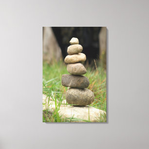 Stack Of Balanced Rocks Canvas Print