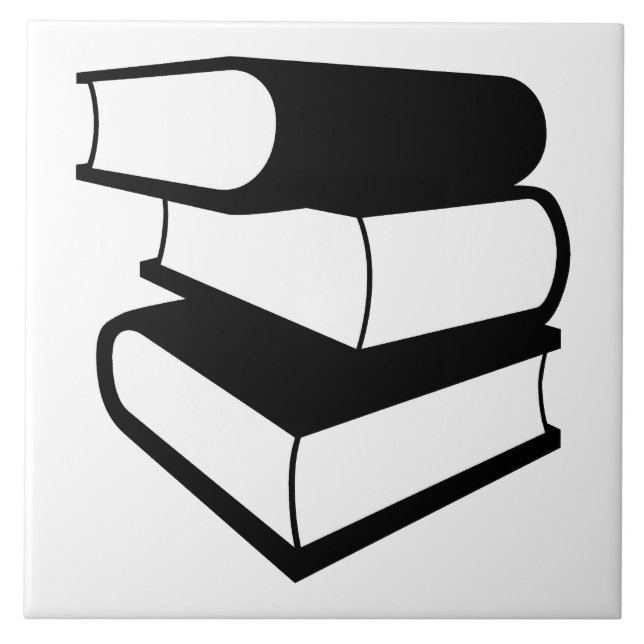 Stack Of Black Books Tile (Front)