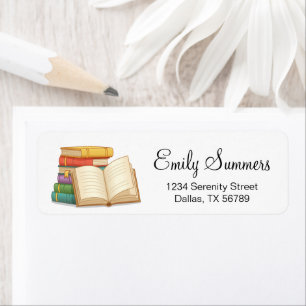 Stack of Books and Open Book