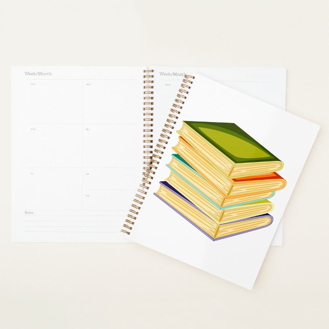 Stack of Books Book Lover Art and Reading  Planner (Creator Uploaded)