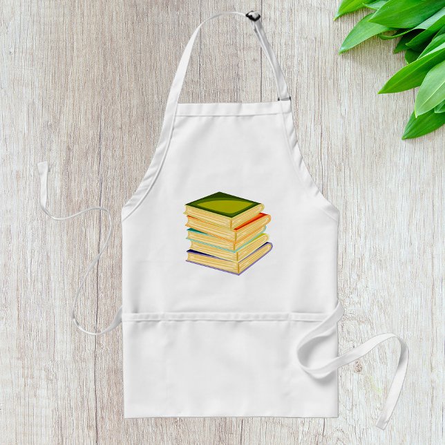 Stack of Books Book Lover Art and Reading  Standard Apron (Creator Uploaded)