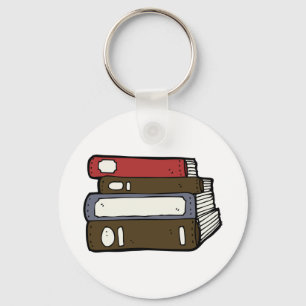 Stack of Books Library Reading Key Ring