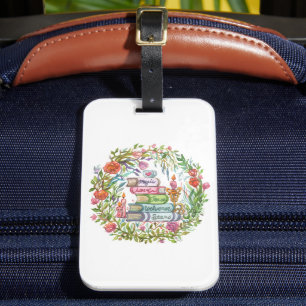 Stack of Books Luggage Tag