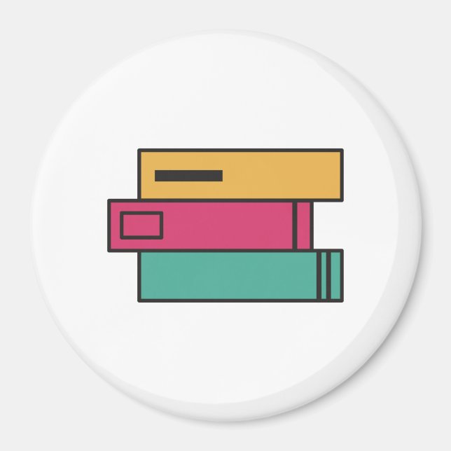 stack of books magnet (Front)
