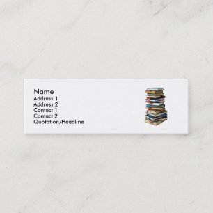 stack of books mini business card