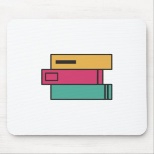 stack of books mouse pad