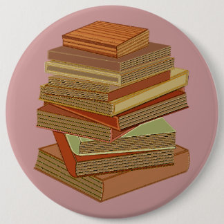Stack Of Books - Pastel 6 Cm Round Badge