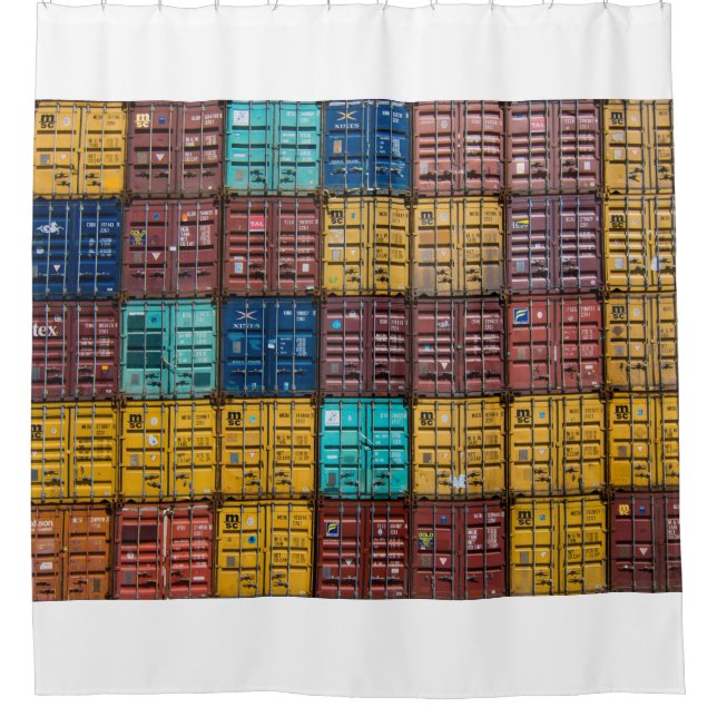 Stack of cargo trailer shower curtain (Front)