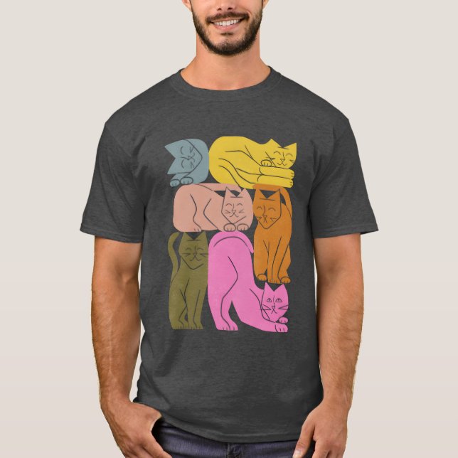 Stack Of Cats girl T-Shirt (Front)