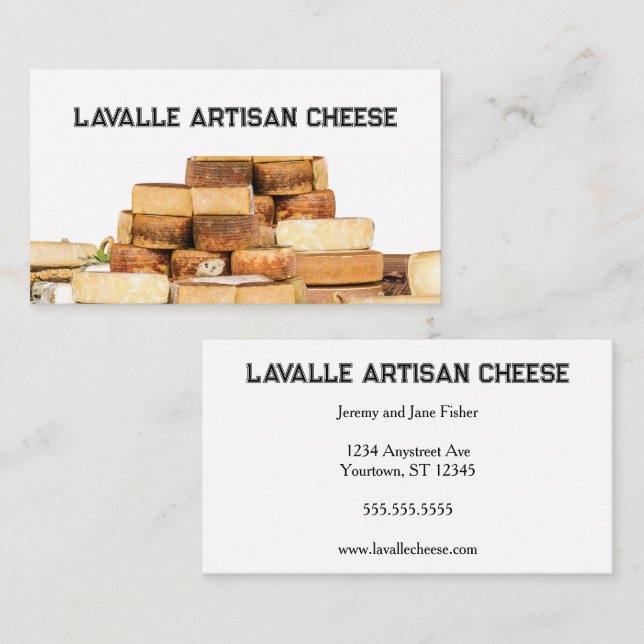 Stack of Cheese Cheese Maker Cheese Shop Business Card (Front/Back)