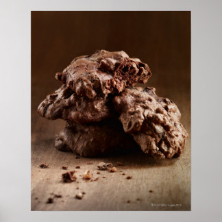 Stack of Chocolate Cookies Poster