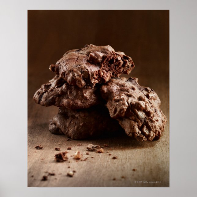 Stack of Chocolate Cookies Poster (Front)