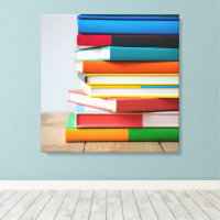 Stack of Colourful Textbooks