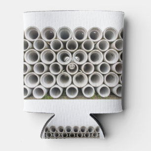 Stack of concrete sewer pipes at factory can cooler