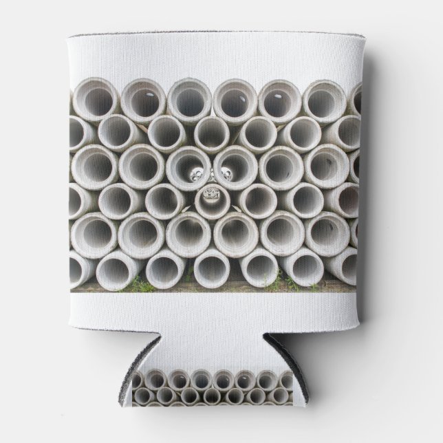 Stack of concrete sewer pipes at factory can cooler (Front)