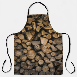 Stack of firewoods apron