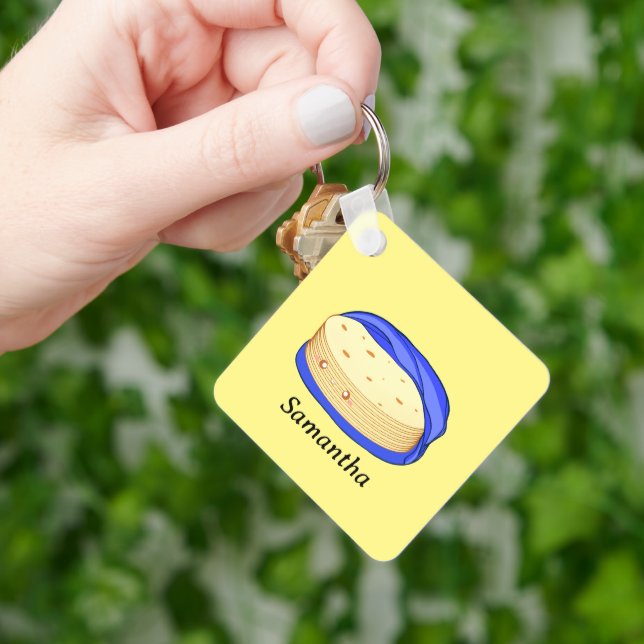 Stack of Flour Tortillas Key Ring (Hand)