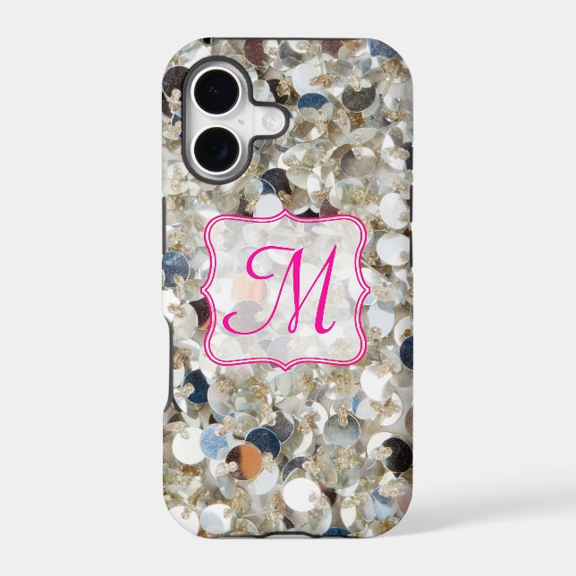 Stack of Glitter Monogram IPHONE 5 Case (Back)