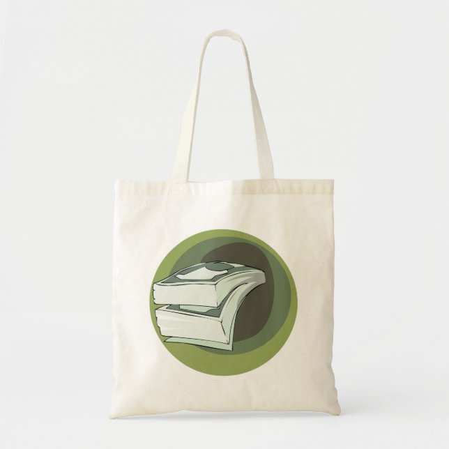 Stack of Money Cash Green Backs Tote Bag (Front)