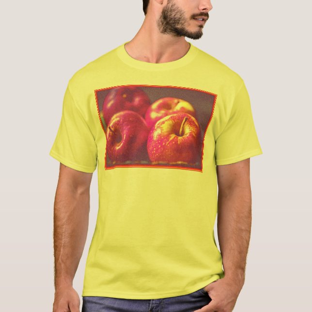 "Stack of Red Apples Fruit" Cute Photo. Buy Now T-Shirt (Front)