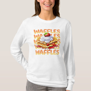 Stack of Waffles Covered in Strawberries T-Shirt