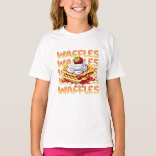 Stack of Waffles Covered in Strawberries T-Shirt